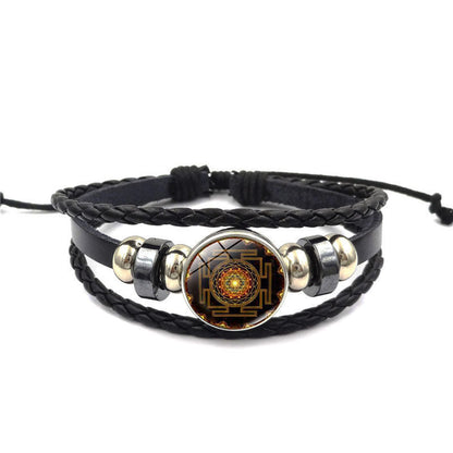 Sacred Geometry Sri Yantra Glass Buckle