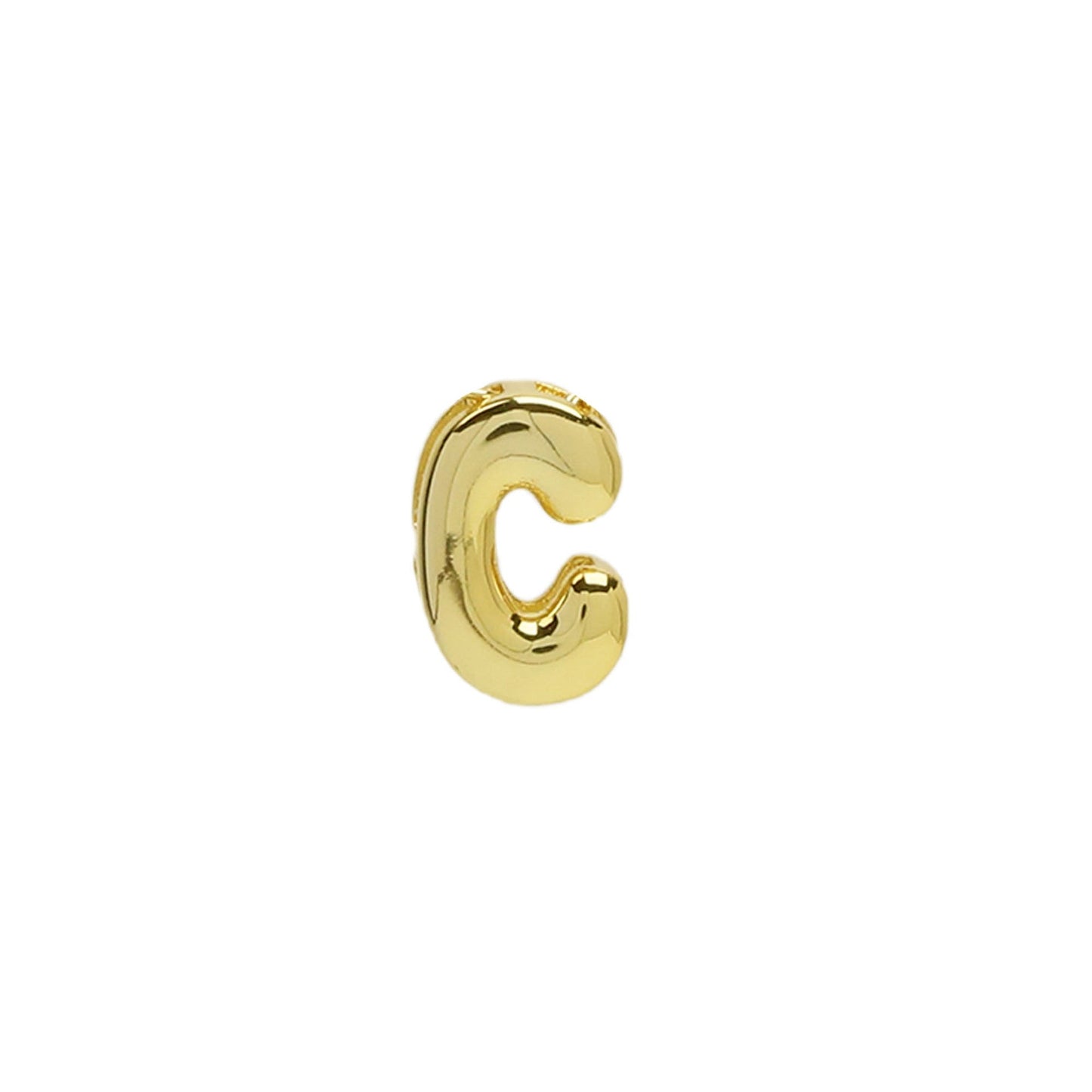 18k Brass Smooth Surface Bubble DIY Combination Name Bracelet Letter Accessories