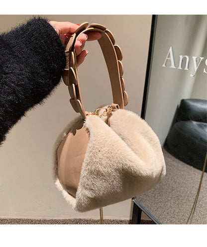 Small Furry Crossbody Hand Bag