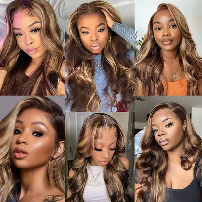 Body Wave Highlight Human Hair Wigs