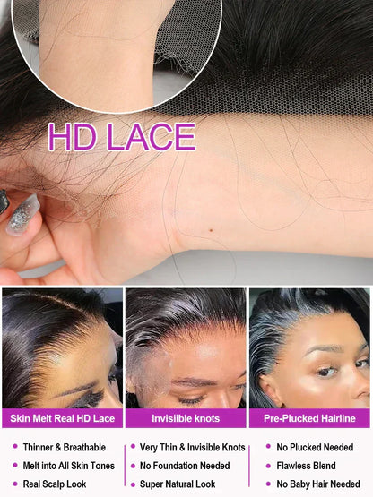 Water Wave Lace Front Curly Wigs