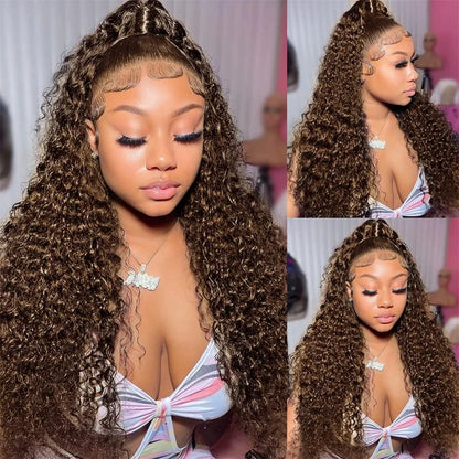 Deep Wave Frontal Curly Wigs