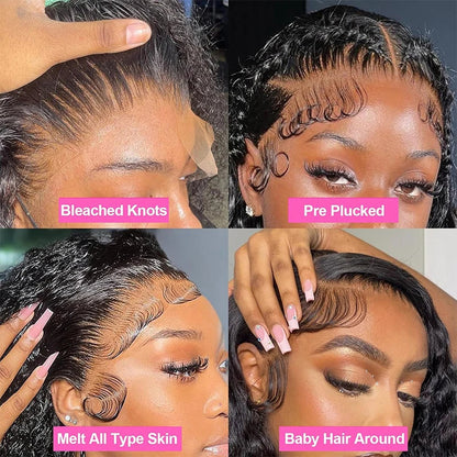 Water Wave Lace Front Human Hair Wigs