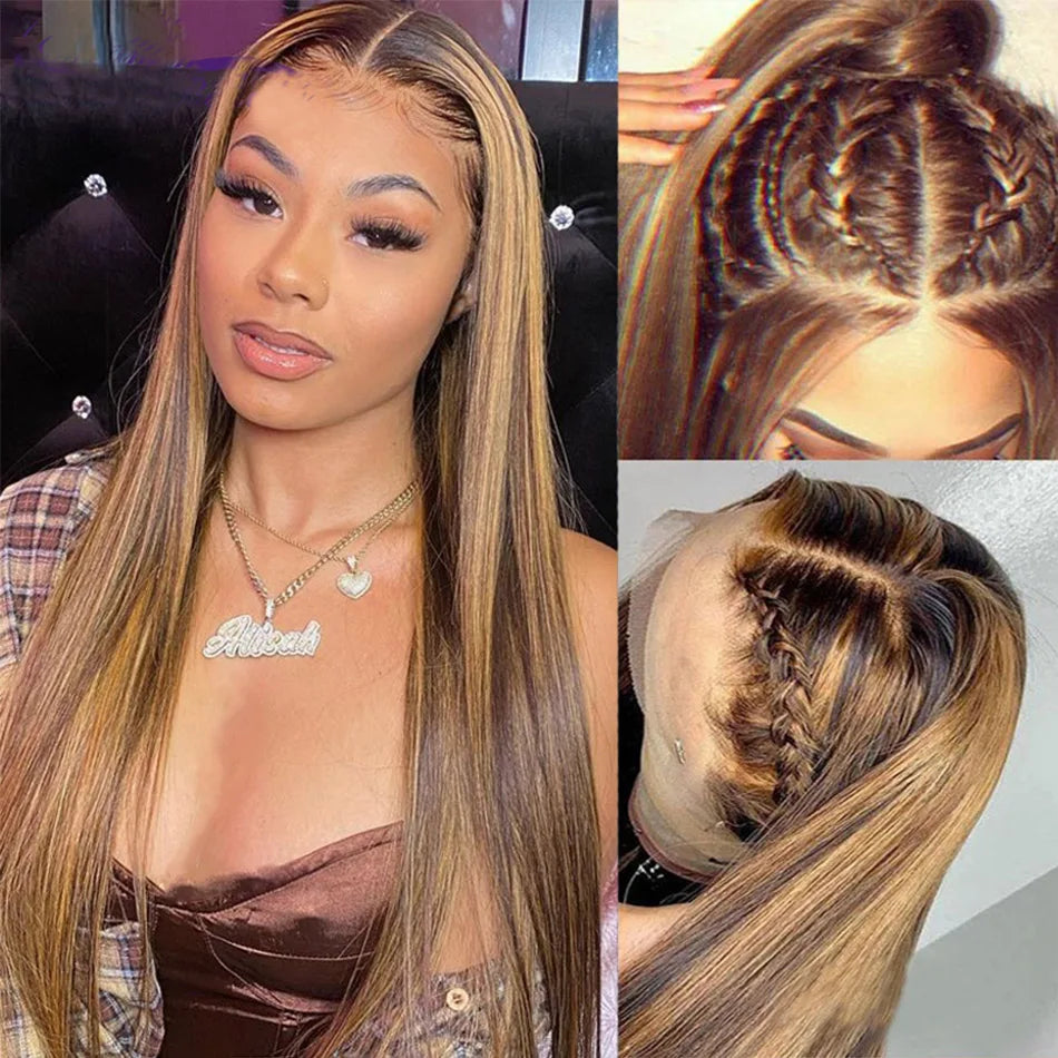 Colored Hd Lace Front Human Hair Wigs