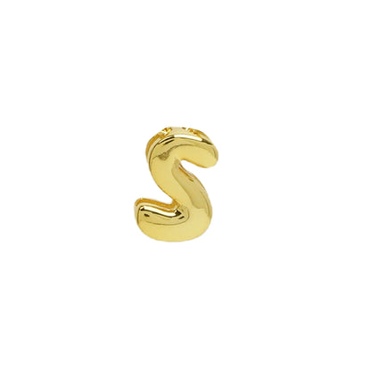 18k Brass Smooth Surface Bubble DIY Combination Name Bracelet Letter Accessories