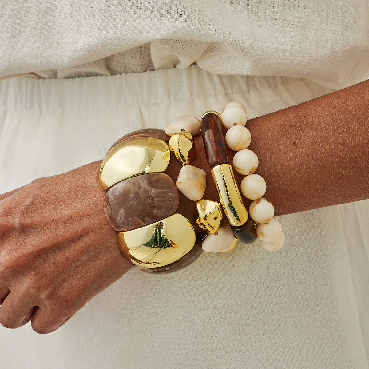 Beautiful Style Elastic String Beaded Bracelet Design Bracelet