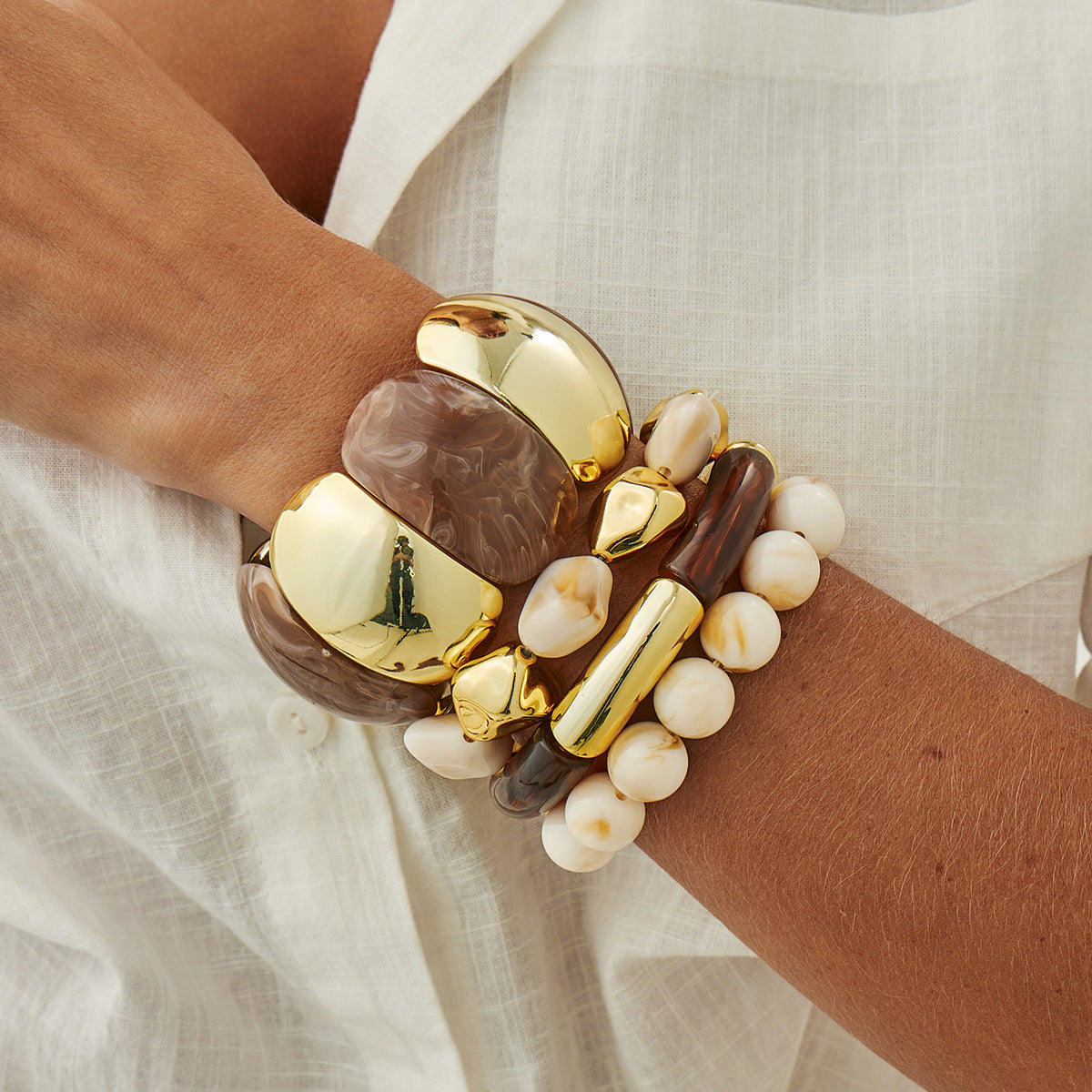 Beautiful Style Elastic String Beaded Bracelet Design Bracelet